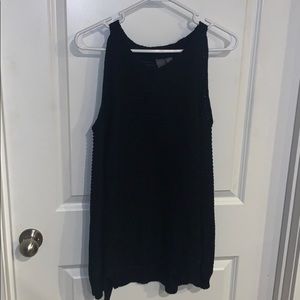 Black cold shoulder sweater